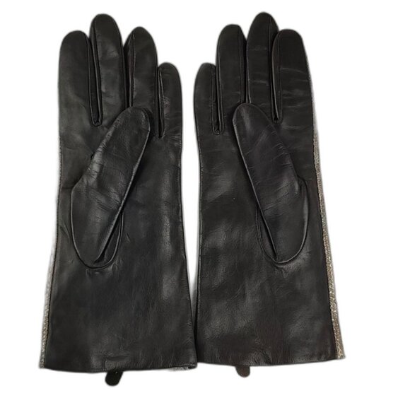 Leather Gold Snakeskin Print Black Vintage Chico's EUC Size SMALL Lined - Picture 4 of 9